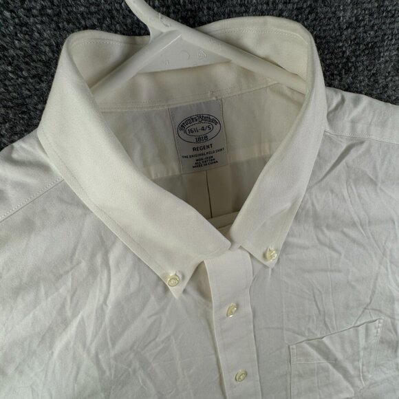 Brooks Brothers 16.5 34/35 Regent Non Iron Button Up Shirt Long Sleeve White - Picture 7 of 16